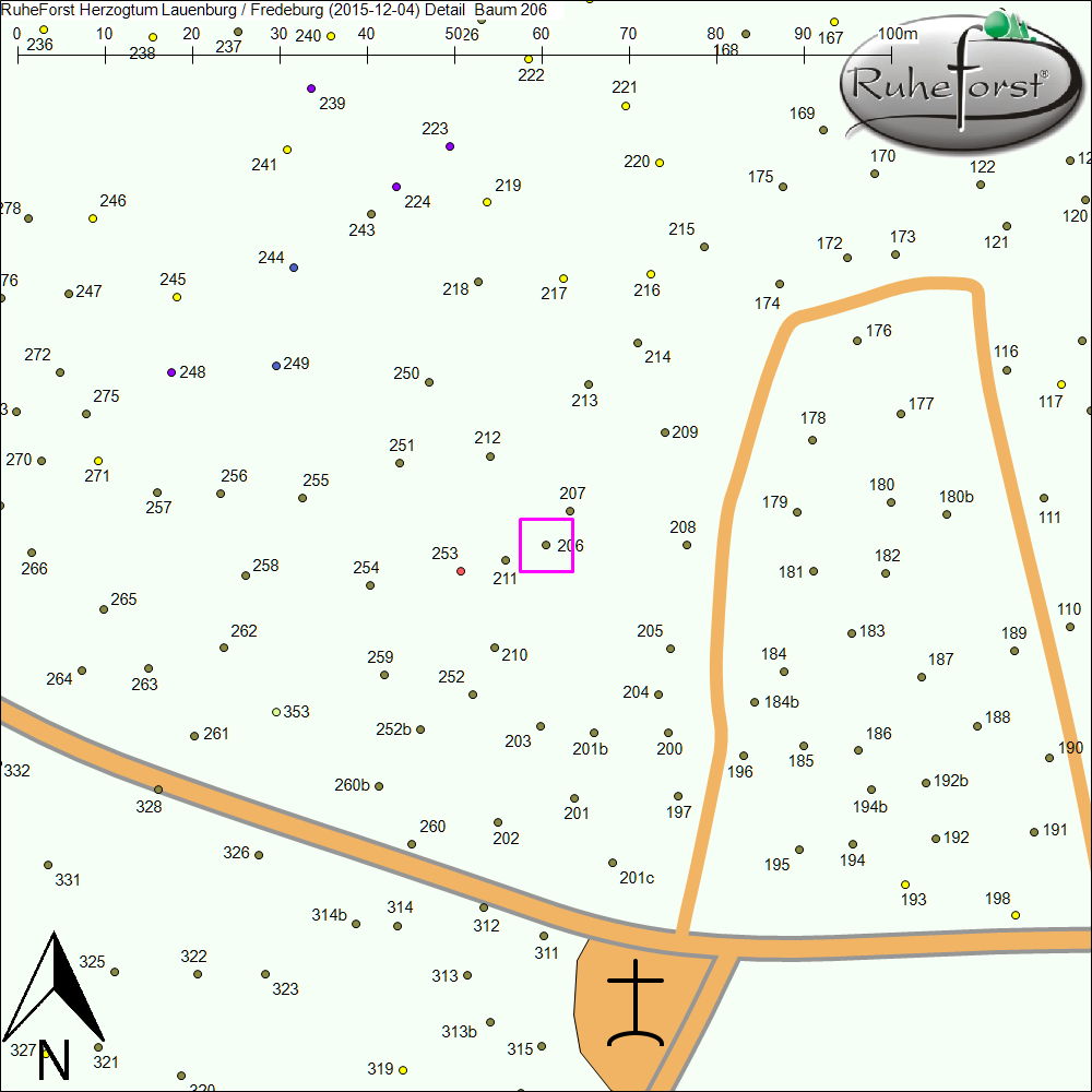 Detailkarte zu Baum 206