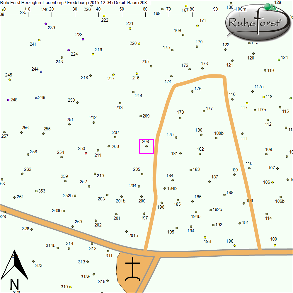 Detailkarte zu Baum 208