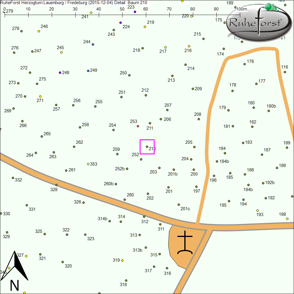 Detailkarte zu Baum 210