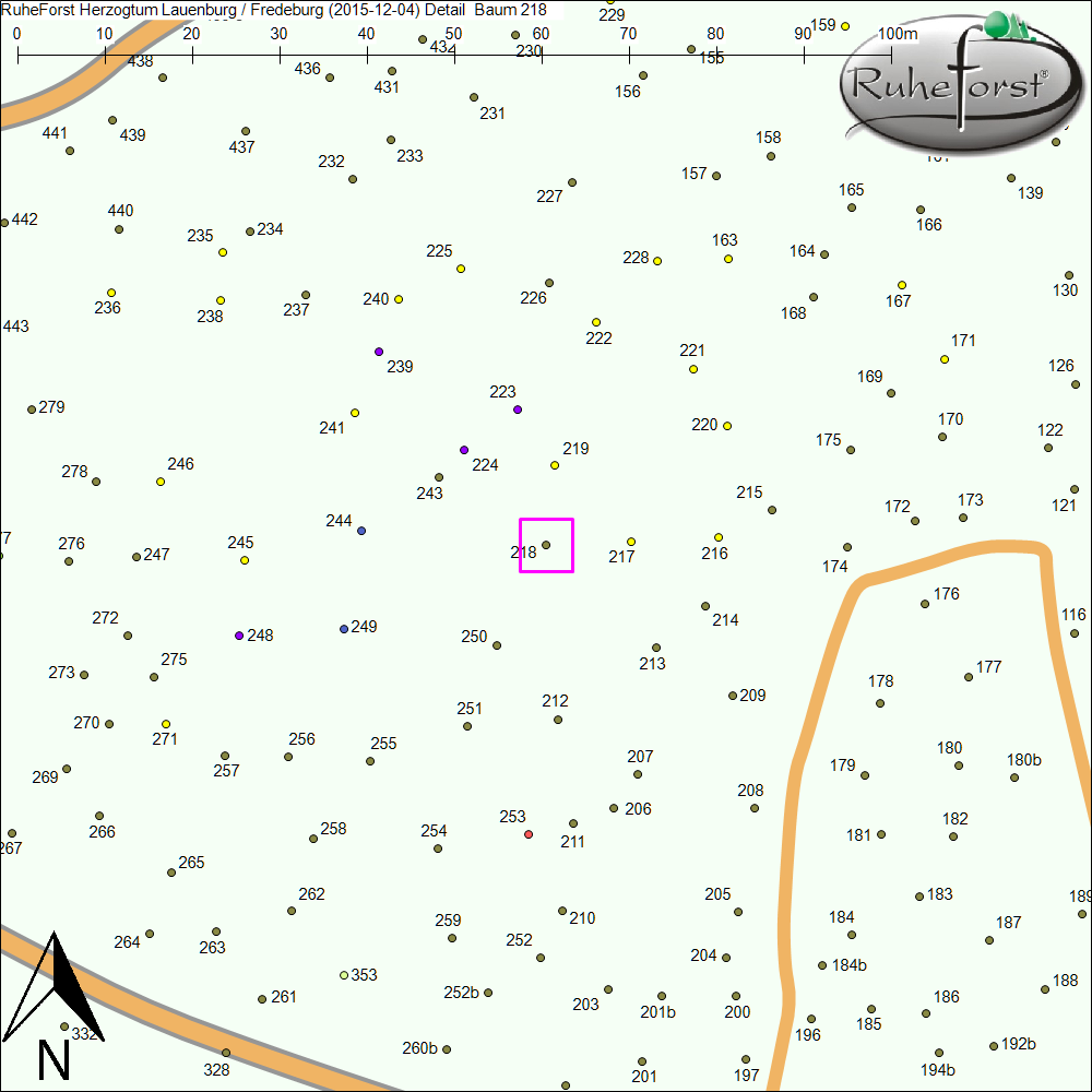 Detailkarte zu Baum 218