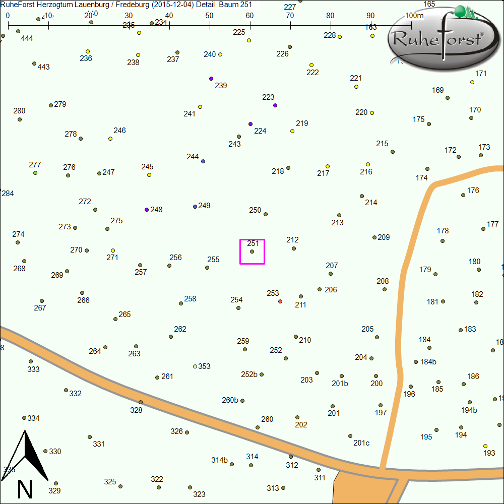 Detailkarte zu Baum 251