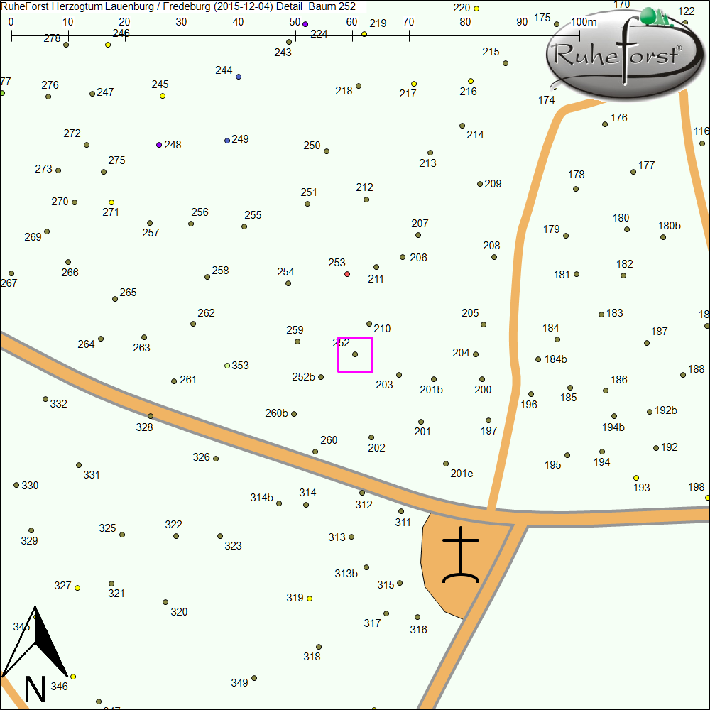 Detailkarte zu Baum 252