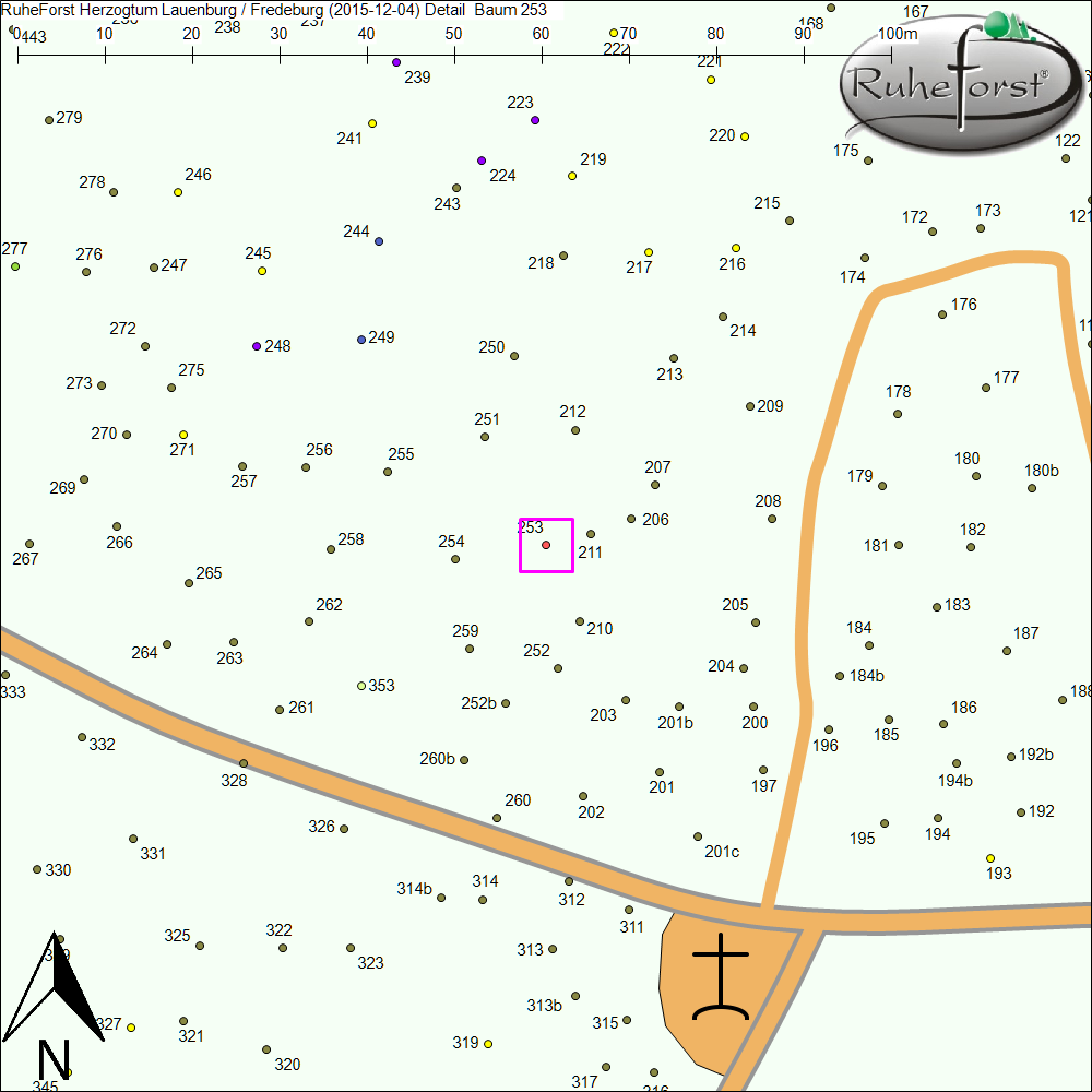 Detailkarte zu Baum 253