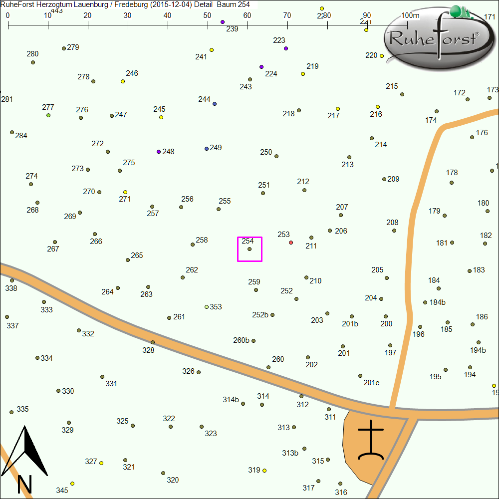 Detailkarte zu Baum 254