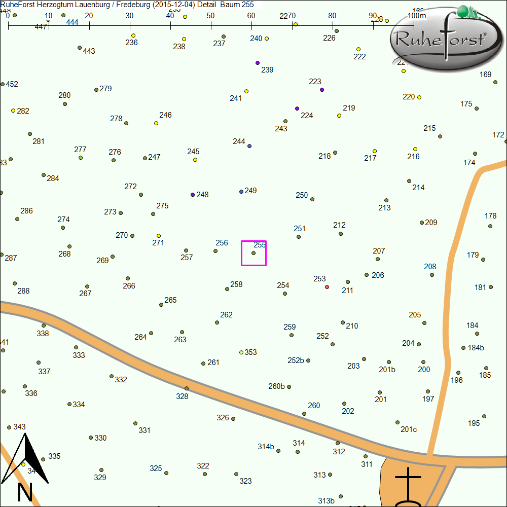 Detailkarte zu Baum 255