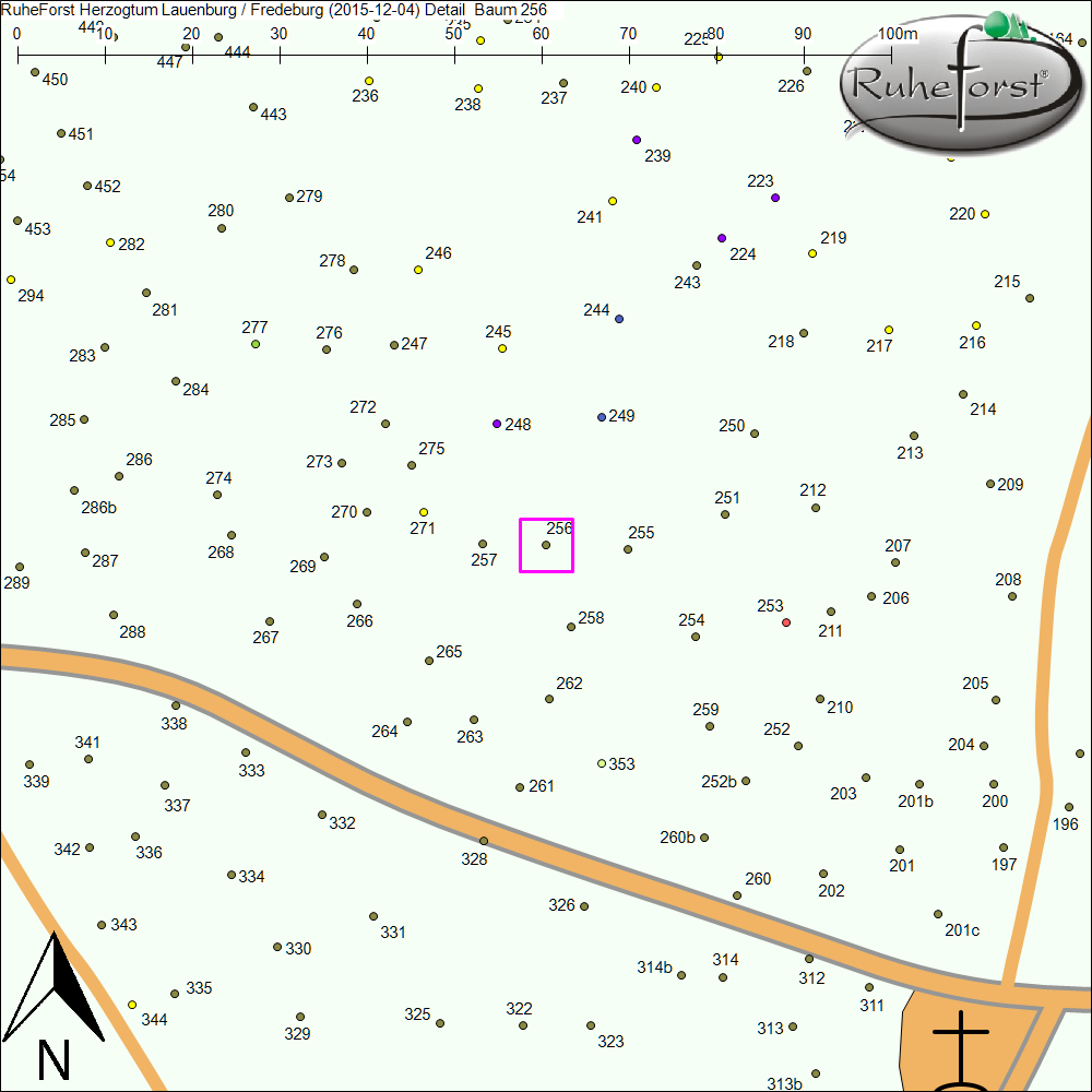 Detailkarte zu Baum 256