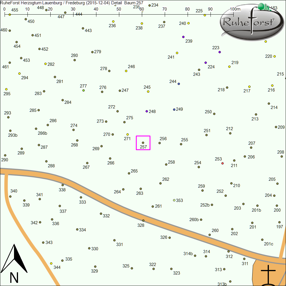 Detailkarte zu Baum 257