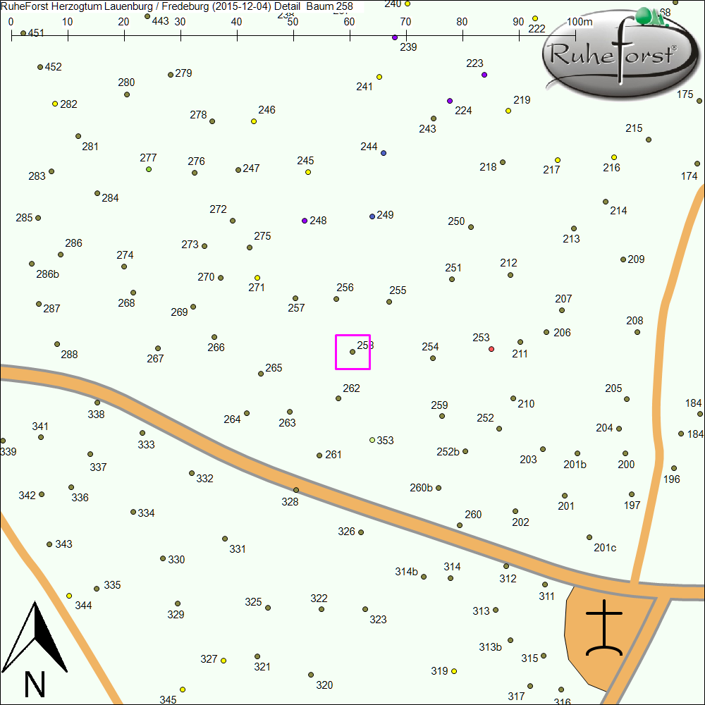 Detailkarte zu Baum 258