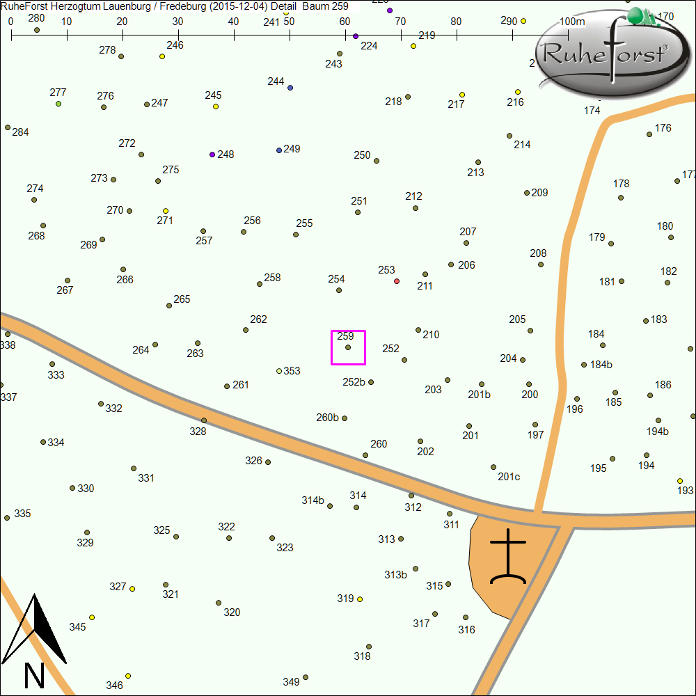 Detailkarte zu Baum 259