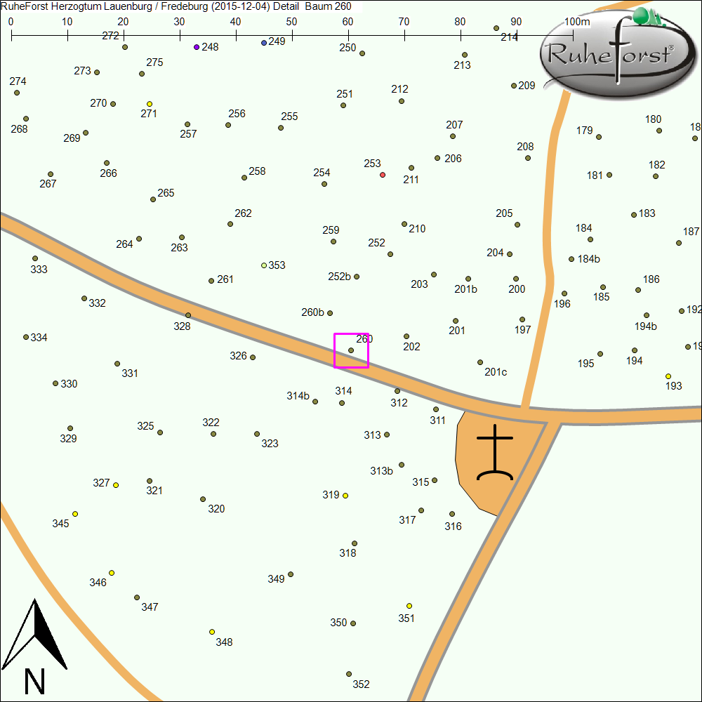 Detailkarte zu Baum 260