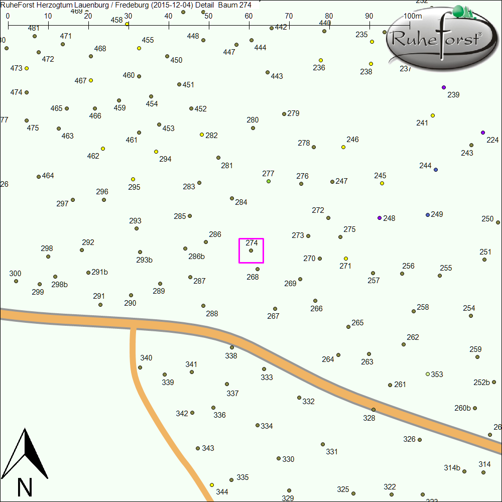 Detailkarte zu Baum 274