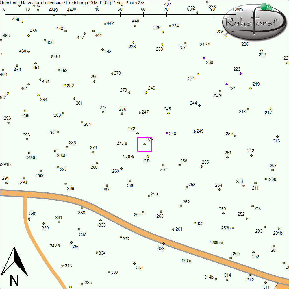 Detailkarte zu Baum 275