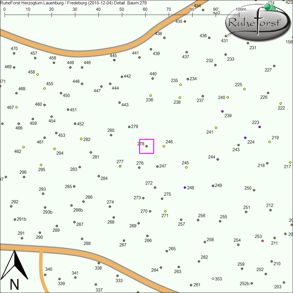 Detailkarte zu Baum 278