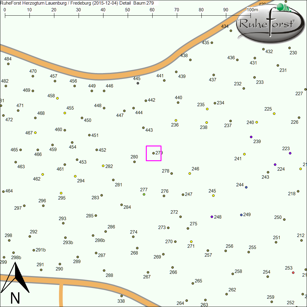 Detailkarte zu Baum 279