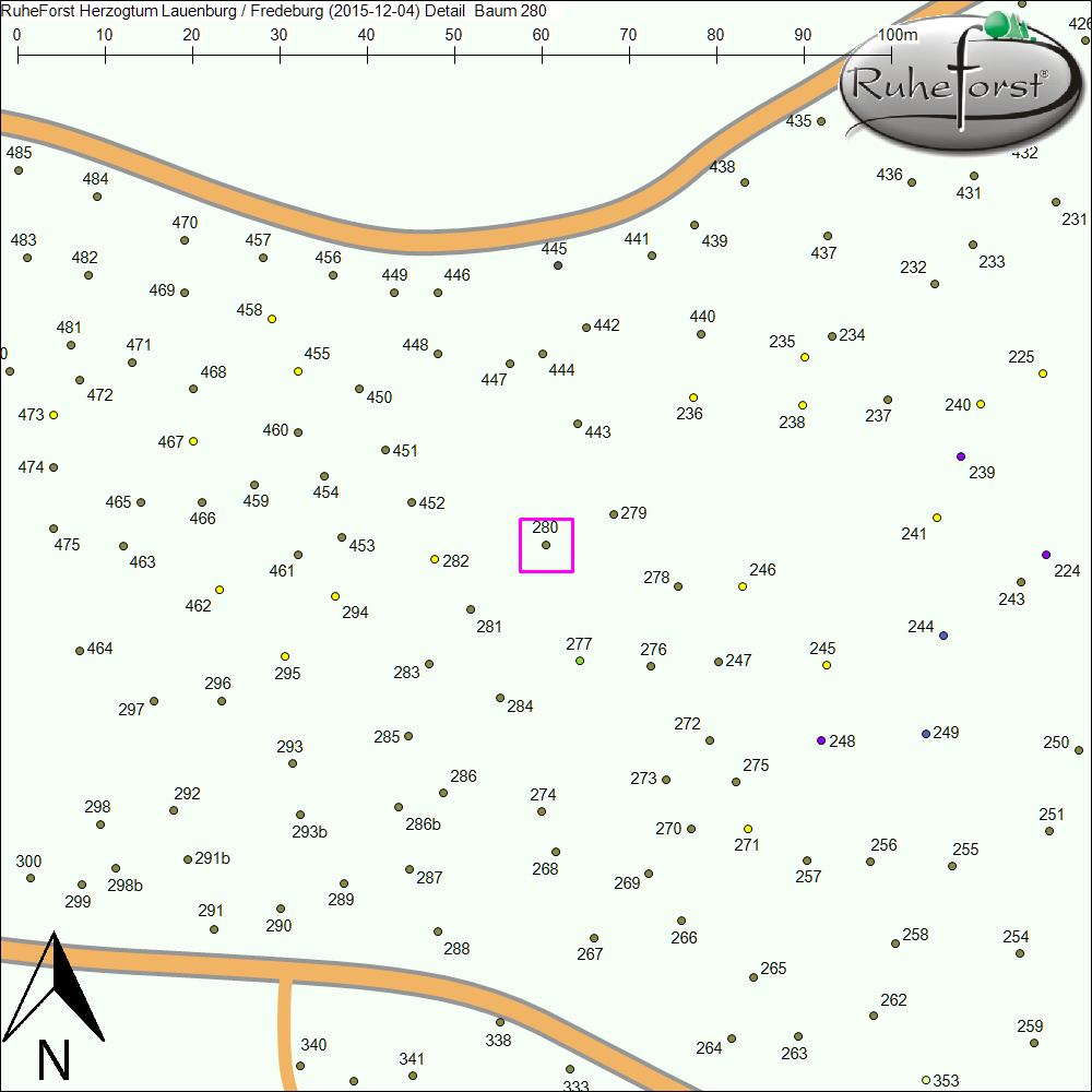 Detailkarte zu Baum 280