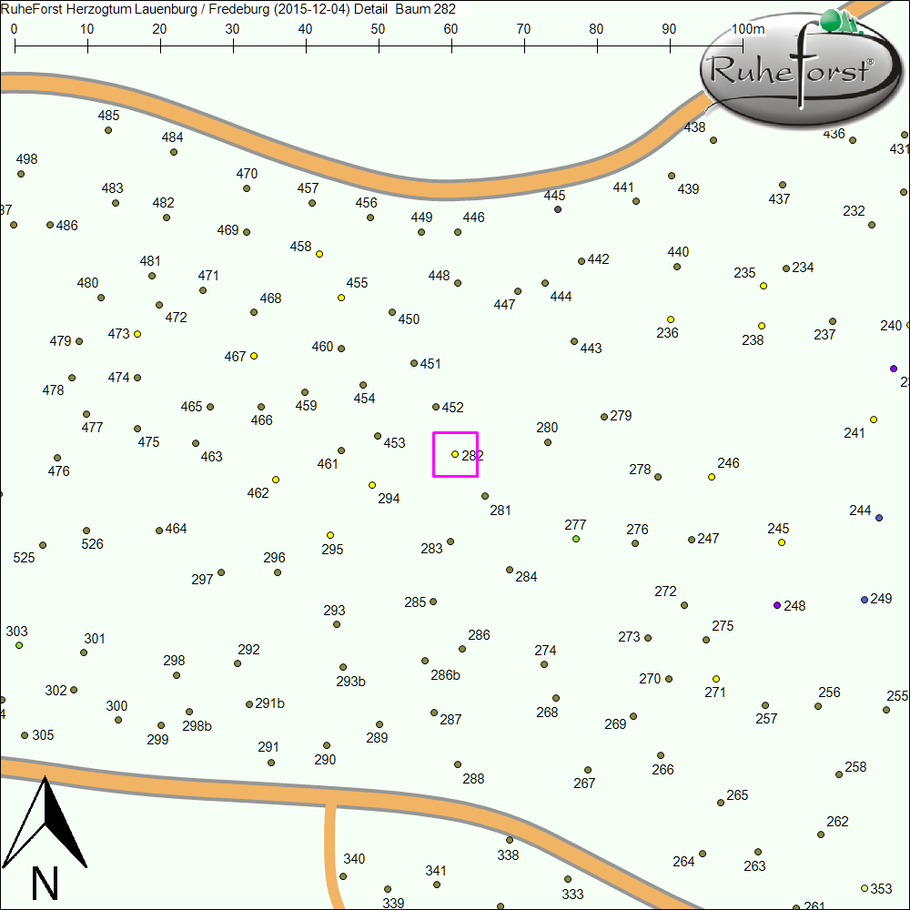Detailkarte zu Baum 282