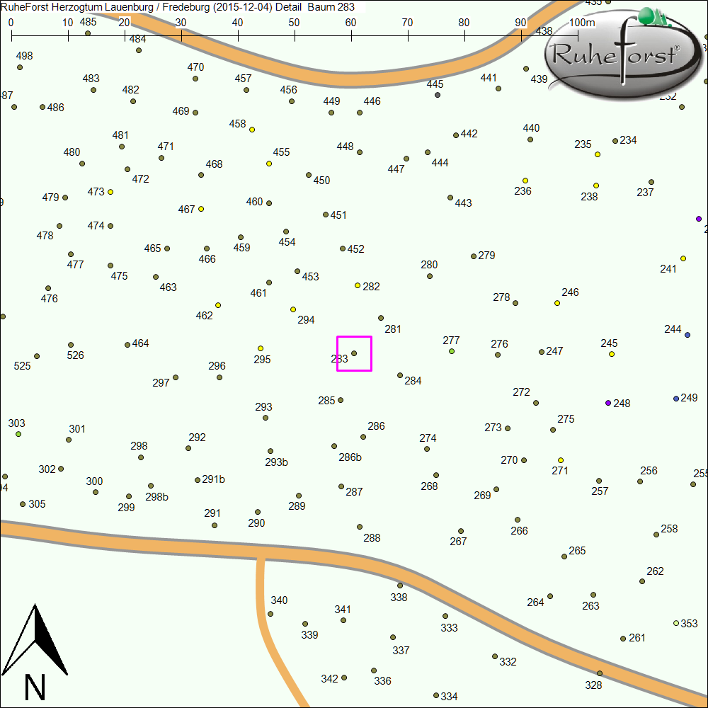 Detailkarte zu Baum 283