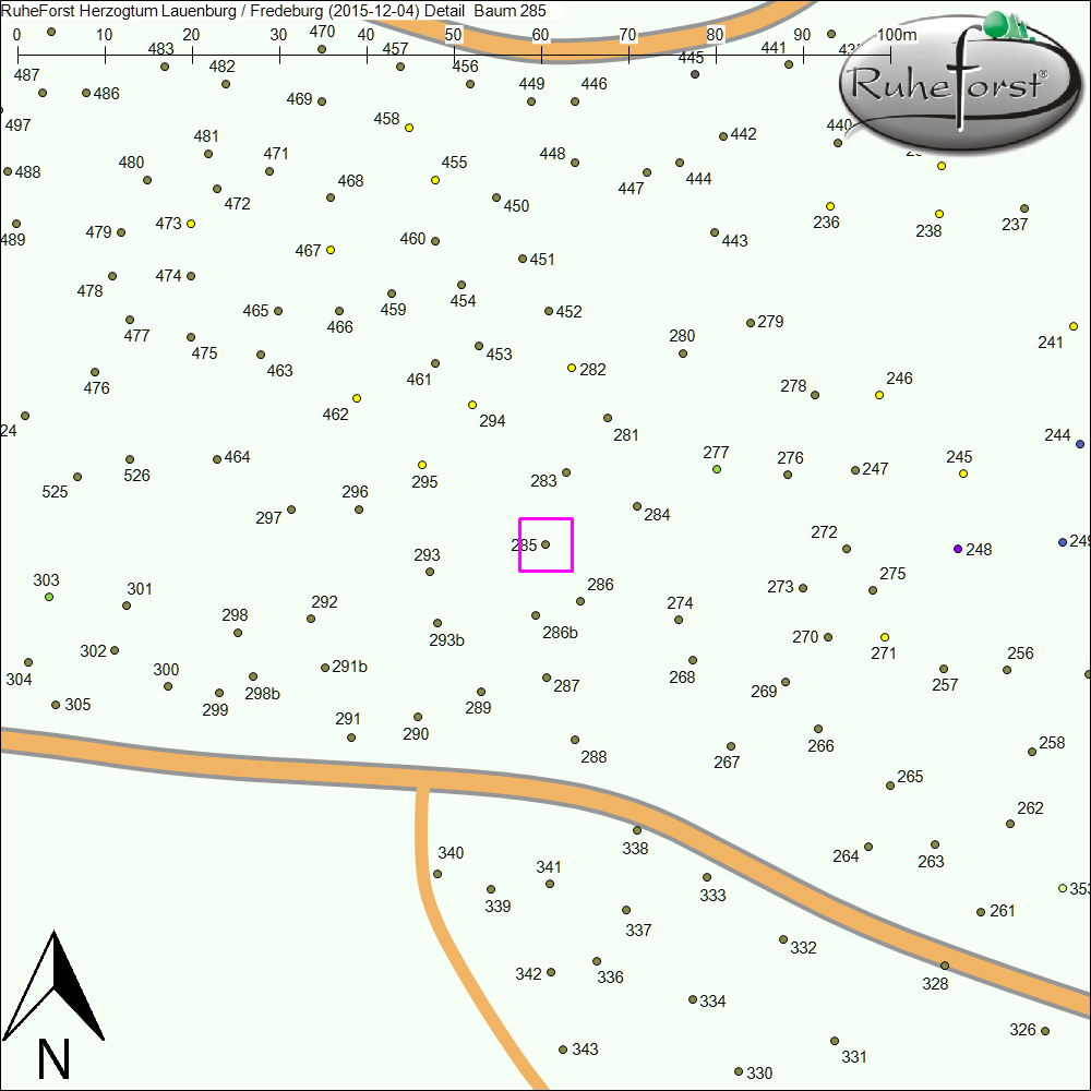 Detailkarte zu Baum 285