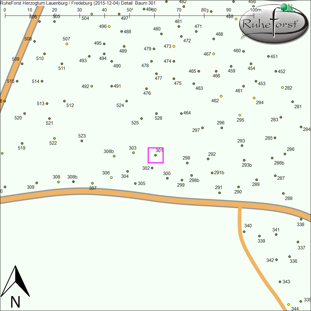 Detailkarte zu Baum 301