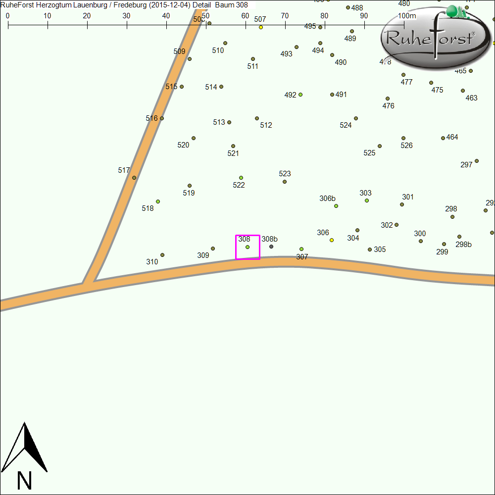 Detailkarte zu Baum 308