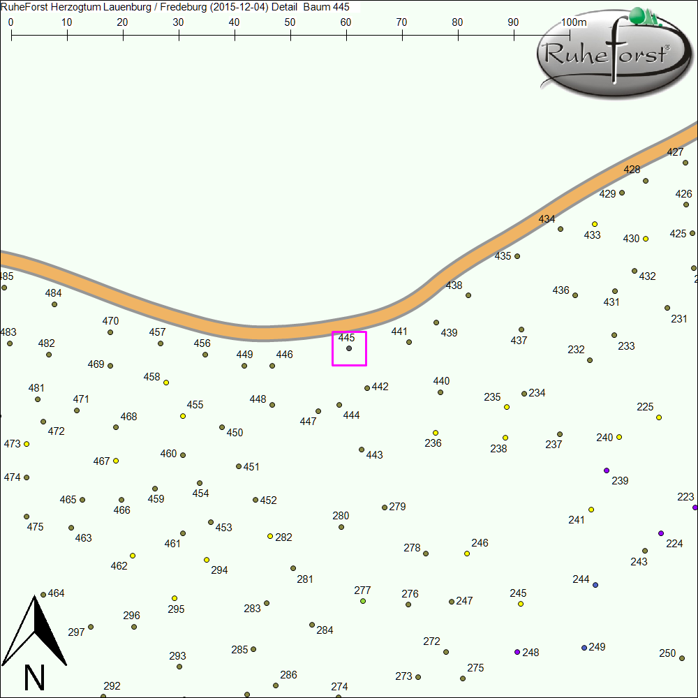 Detailkarte zu Baum 445