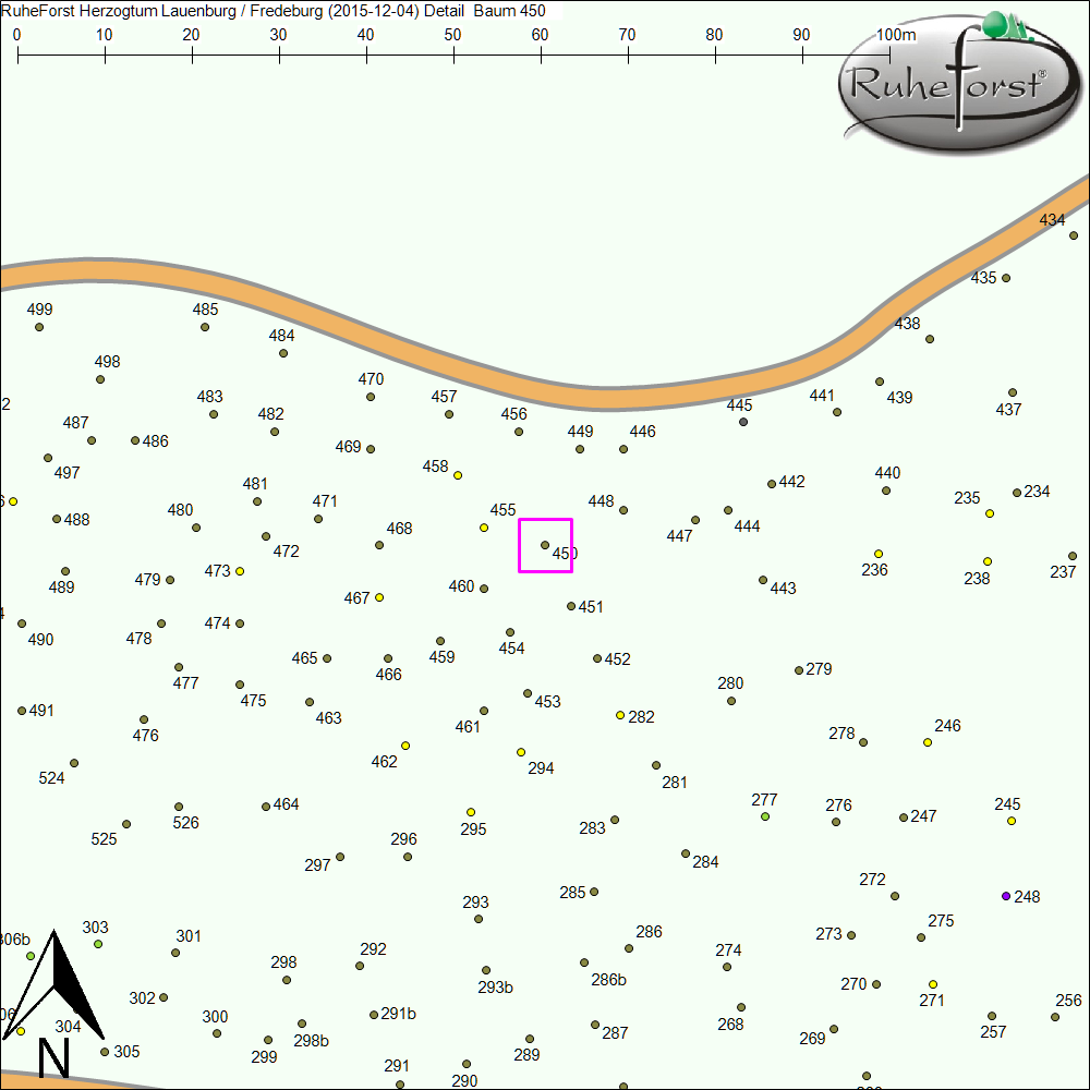 Detailkarte zu Baum 450