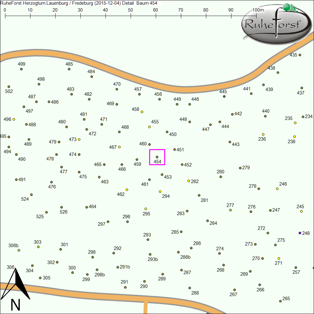 Detailkarte zu Baum 454