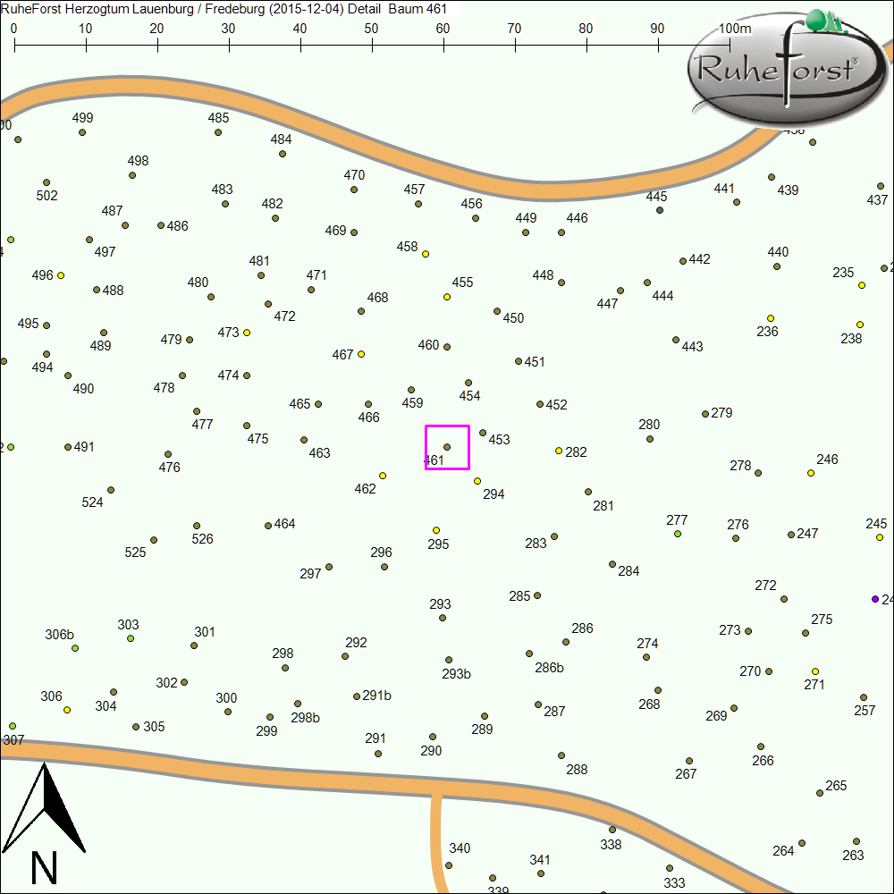 Detailkarte zu Baum 461