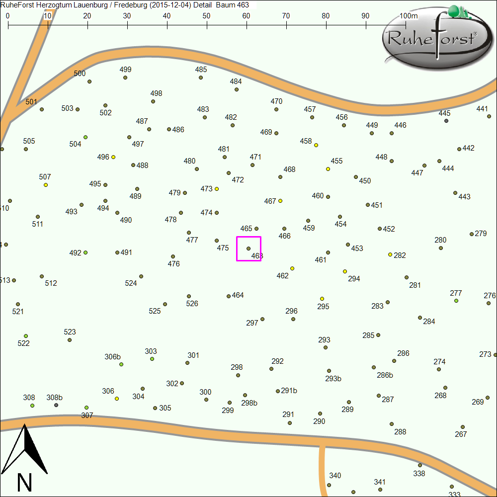 Detailkarte zu Baum 463