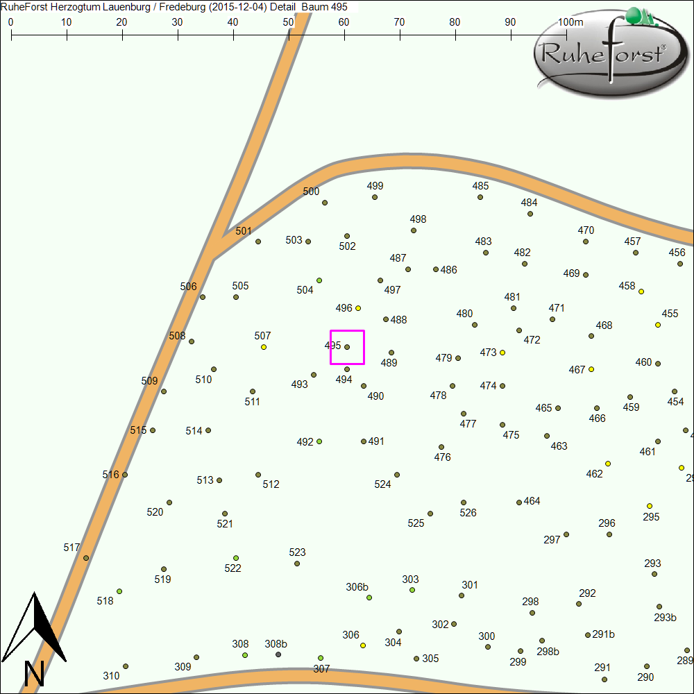 Detailkarte zu Baum 495